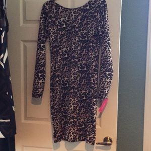Leopard long sleeve dress. Size large